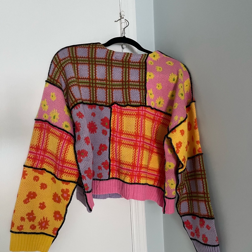 The Ragged Priest Oversized Daisy Patchwork Cardigan (M) - Picture 4 of 5